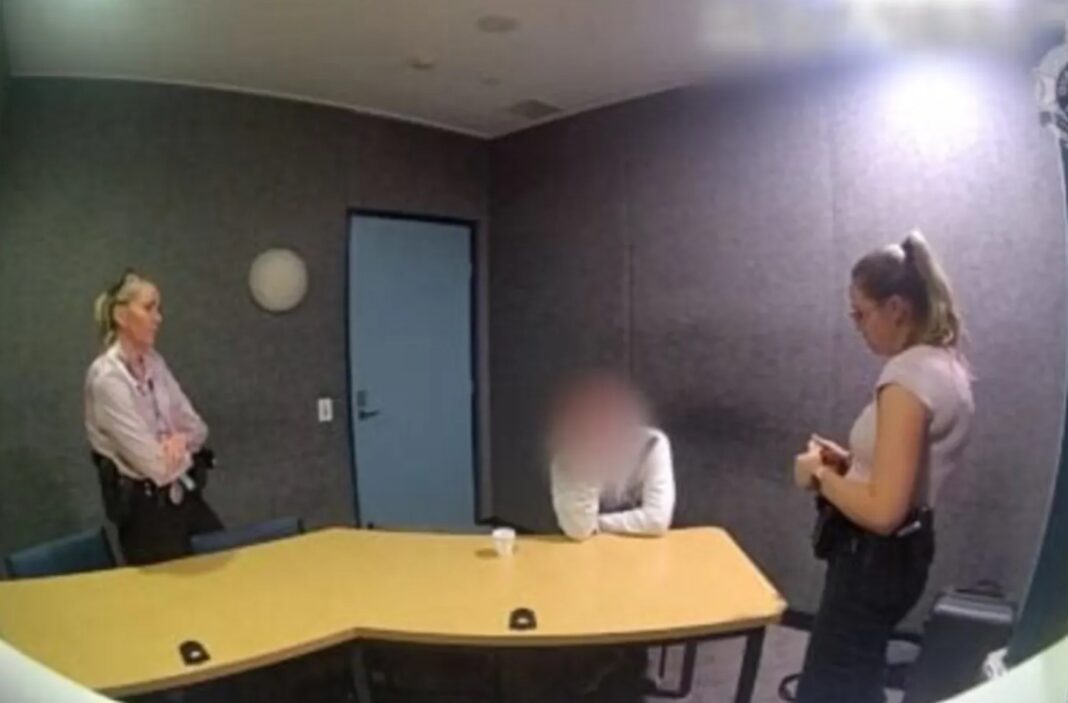 Police vision of Derek Jackson being charged after his arrest. Queensland Police_9news