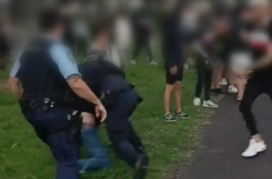 T-shirt giveaway descends into chaos with riot squad called 9News