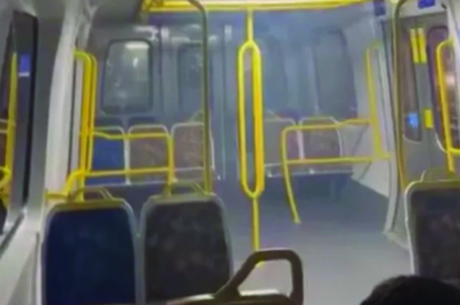 Commuters scrambled in terror as explosions rang out overhead. Supplied, 9news