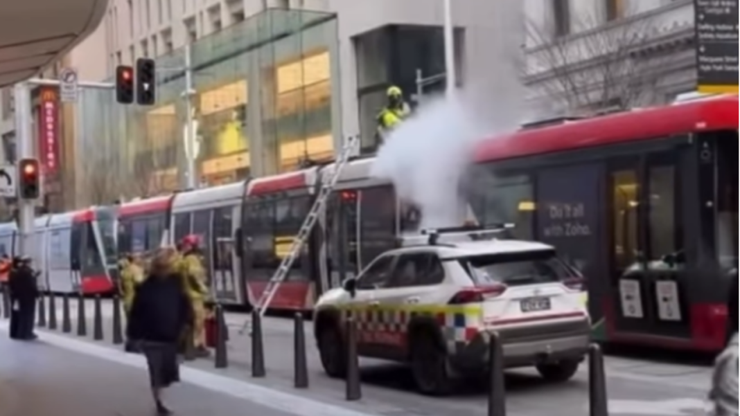 3.Sydney light rail were suspended after two smoke incidents. Credit Instagram_7NEWS Sydney light rail were suspended after two smoke incidents. Credit Instagram_7NEWS