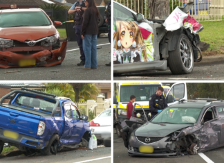 시드니 콜리턴(Colyton) 음주운전 추정 사고, 차량 8대 파손 The driver was allegedly drunk. Credit 7NEWS