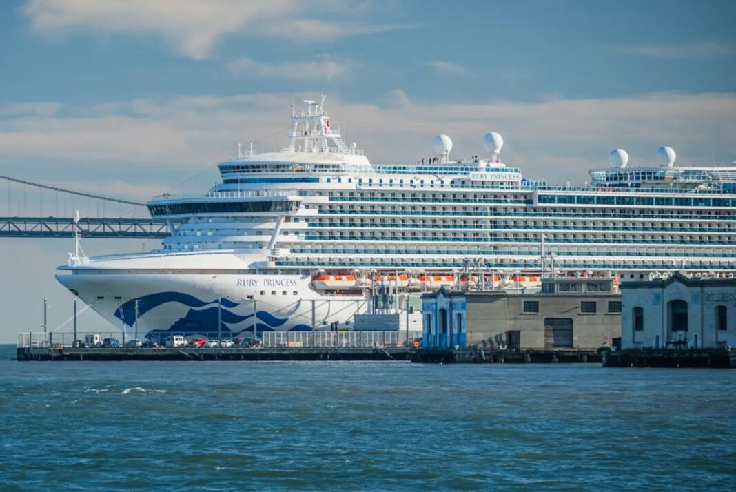 7_Princess Cruise line's Ruby Princess docks in San Francisco Bay in 2021. iStock_9news Princess Cruise line's Ruby Princess docks in San Francisco Bay in 2021. iStock_9news