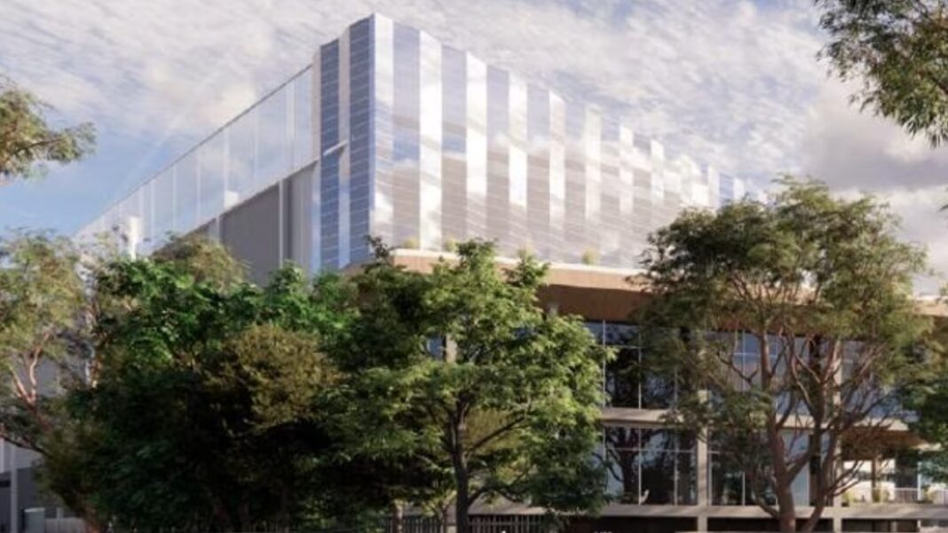 An artist’s impression of a planned expansion of Clayton Data Centre in Melbourne._news.com.au