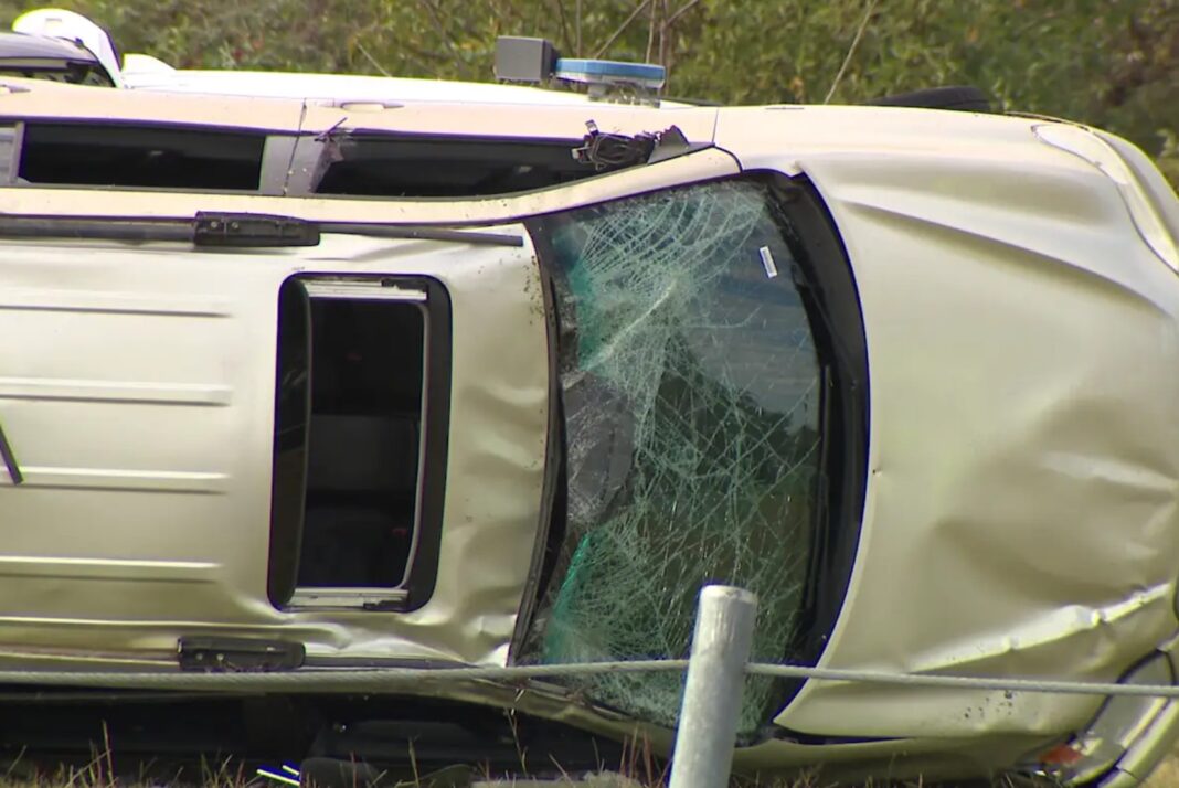 The Kluger was found overturned in a paddock in Gateshead, south of Newcastle. NBN_9news
