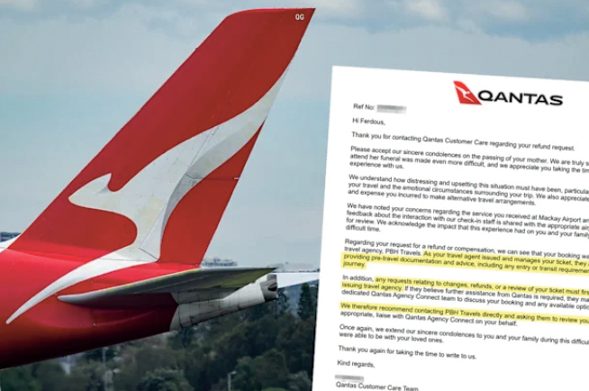 The family was booked on a Qantas flight out of Mackay but claim they were told by staff they couldn’t board. Fairfax MediaSupplied, 9NEWS