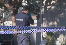 NSW Wagga Wagga 주택서 23세 여성 숨져 Police at the scene of an alleged fatal stabbing in Wagga Wagga. 9News