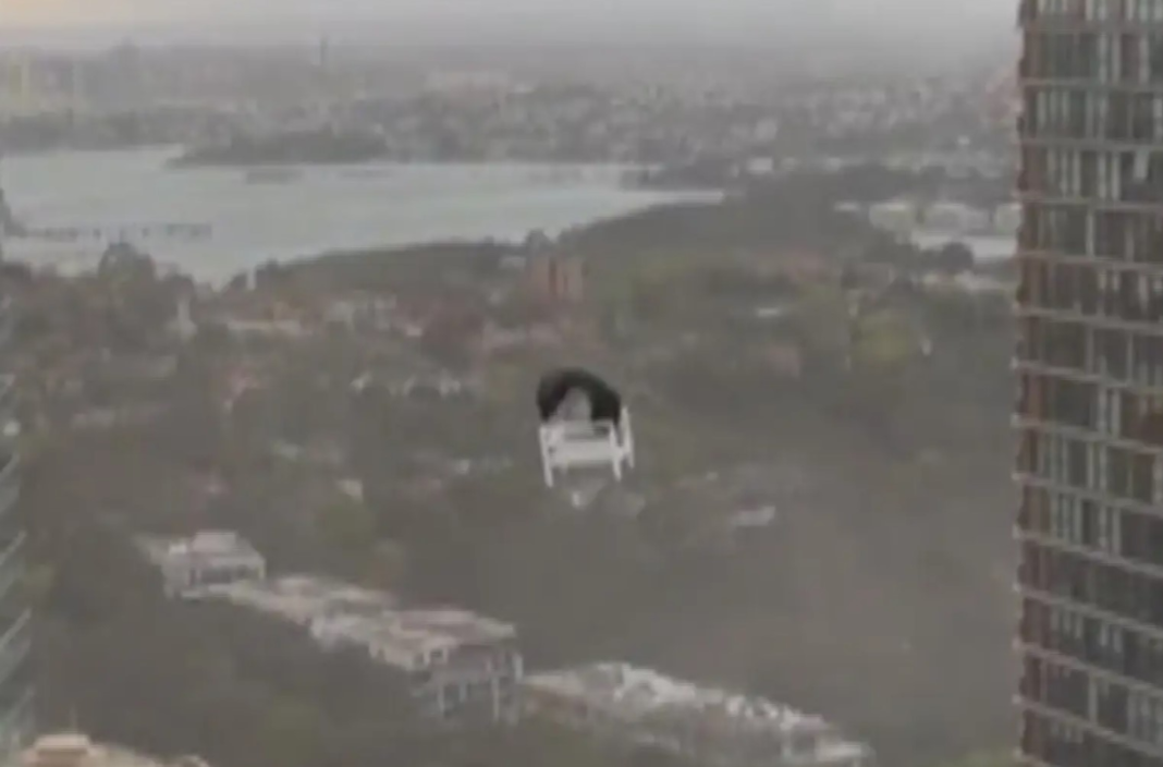 5.A couch was blown off a high-rise balcony in St Leonards. Nine A couch was blown off a high-rise balcony in St Leonards. Nine