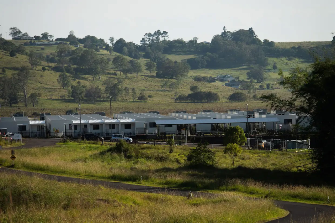 This temporary pod village in Lismore is being decommissioned in December. Elise Derwin_9news