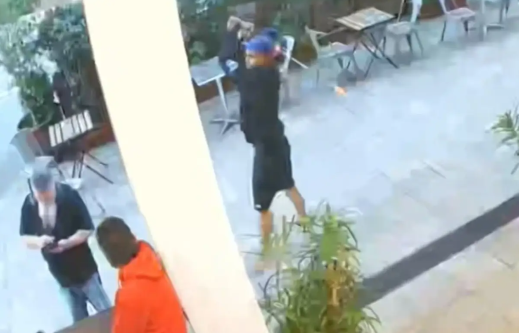 Anthony Godin was struck to the head, allegedly by a man with a golf club in hand, as he sipped his coffee in Perth’s CBD. 9News